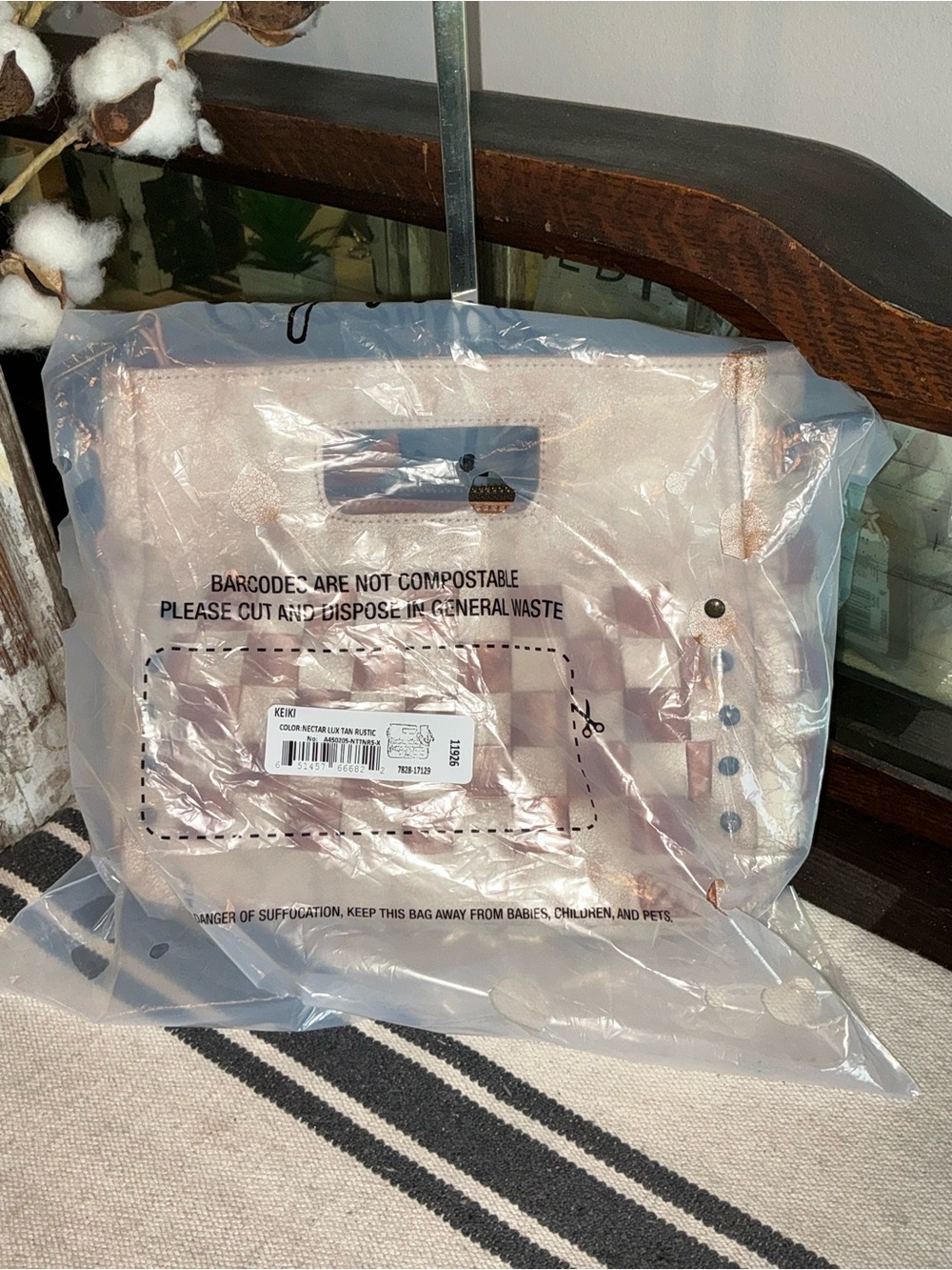 NWT Bed Stu Leather Keiki Crossbody Bag Handbag Nectar Lux Tan Rustic MSRP $235 - Picture 13 of 14